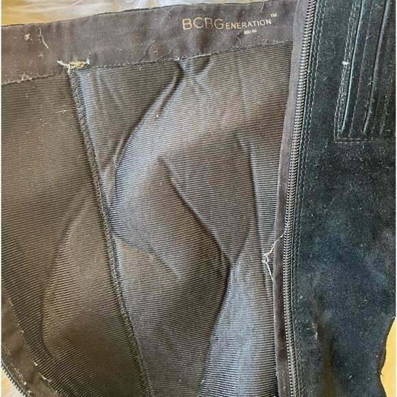 BCBG 💫black suede boots with wedge heel💫sz38 - Picture 7 of 8